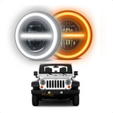 Farol Led Angel Eyes 60 Watts 7 Polegadas Jeep Wrangler Jk