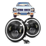Farol Led Angel Eyes 60w Watts 7 Pol Chevrolet Chevette 79