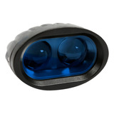 Farol Led Auxiliar Segurança Azul Blue Bifocal Spot 20 Watts