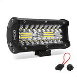 Farol Led Luz Máquina Agricola Trator Caminhao 7d 120w 16cm