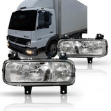 Farol Lente Estriada Vidro Raiado Mb Atego Ano 2004 A 2010