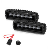 Farol Milha Auxiliar Carro Caminhao Barra De Led Preta Ip67