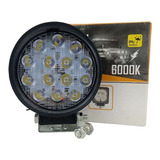 Farol Milha Auxiliar Universal Redondo 42w Bivolt 14 Leds