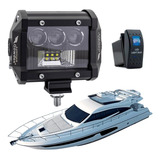 Farol Milha F7 Led 9d Foco Combo P Lancha Barco Pesca