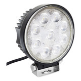 Farol Milha Led Redondo 27w 12v 24v Jipe Carro Troller Jeep