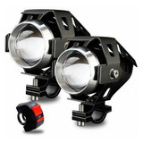 Farol Milha Luz Led Auxiliar Neblina Moto Tipo Xênon Par 2pç