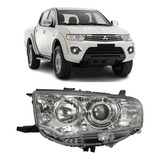 Farol Mitsubishi Pajero Dakar L200 Triton Esquerd Foco Duplo