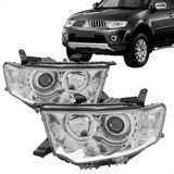 Farol Pajero Dakar 09 10 11 12 13 14 15 Foco Duplo Cromado