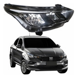 Farol Principal Fiat Cronos 2024 25 Máscara Negra Com Drl Ld