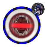Farol Projetor Retrofit Led Triplo 3 Angel Eyes Carros Motos