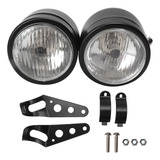 Farol Redondo Duplo Universal Para Motocicleta Frontal De Fe