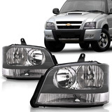 Farol S10 Blazer 01 2002 2003 2004 A 2011 Máscara Cinza