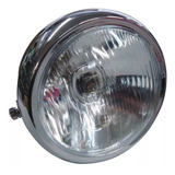 Farol Suzuki Intruder 125 Custom Aço Cromado Lampada H4