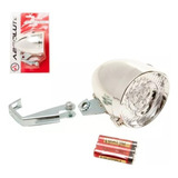 Farol Tipo Dínamo Led Cromado Bicicleta Modelo Antigo Retro
