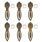 Fashewelry O Kit De Bandeja Com Pingente De Marcador De Página De Bronze Antigo De 20 Peças Inclui 10 Peças De Pingentes Redondos De 18 Mm Com 10 Peças De Azulejos De Cúpula De Vidro Transparente