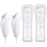 FASIGO Controle Remoto Wii Com Nunchuck  Wii Com Nunchuck  Compatível Com Nintendo Wii Wii U  2 Unidades