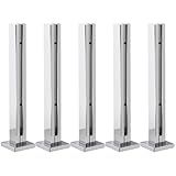 Fassin Shop- Kit 5 Torre Guarda Corpo Pinça Para Vidro 40cm Inox FS
