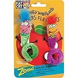 Fatcat Brinquedo Springy Worms Verde E Roxo Para Gatos Para Gatos Verde