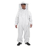 Fato De Apicultura Roupa De Apicultor Profissional Roupa De Proteção Total Terno De Corpo Inteiro Jaqueta De Apicultura Com Capuz Ventilado Para Homens E Mulheres Quintal GG 