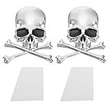 FAVOMOTO 2 Unidades Adesivos De Carro Acessório Exterior Do Carro Etiqueta Do Crânio Do Carro Adesivos De Veículos Decalque Do Crânio Sinais De Metal Liga De Zinco 3d Emblema Do Carro Corpo