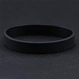 Faxiang Pulseira De Silicone Esportiva Casual Com Luz Noturna Pulseira De Borracha Flexível Pulseira De Silicone Unissex Tamanho 12 X 2 Cm  Preta 