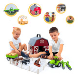 Fazendinha Completa C 40 Peças C Celeiro Brinquedo Fazenda