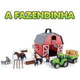 Fazendinha De Brinquedo Celeiro Com Alça Original Poliplac