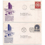 Fdc Com Cbc Nações Unidas 1951 Nova York 2 Unidades