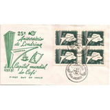 Fdc Com Cbc Quadra Selo 438 25 Anos De Londrina 1959