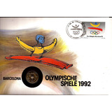 Fdc Com Moeda 25 Pesetas Espanha Olimpíada Barcelona 1992