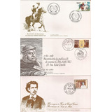 Fdc Em Lote 200 Anos Simón Bolívar Caramuru Carlos Gomes