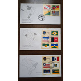 Fdc Em Lote 3 Envelopes Bandeiras Dos Estados Brasileiros 