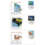 Fdc Em Lote Nova Caledônia 2000 Aquário De Nouméa 3 Unid