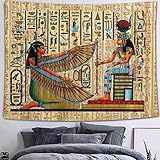 FEASRT Tapeçaria De Deuses Egípcios Tapeçaria Hieroglífica Antiga Tapeçarias Para Pendurar Na Parede Para Casa Quarto Sala De Estar Apartamento Dormitório Escritório Decoração 203 X 152 Cm