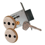 Fechadura Auxiliar Tetra Chave Bronze Latonado 40mm Aliança