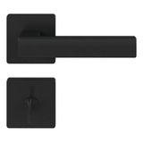 Fechadura Banheiro Pado Roseta Quadrada Preto Fosco 409 40b