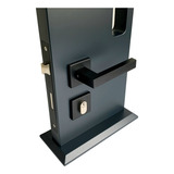 Fechadura De Porta Externa Interna Preta 55mm Carrara Abnt Cor Preto