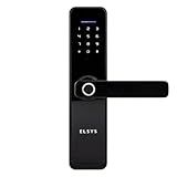 Fechadura Digital De Embutir Wi Fi Com Biometria Elsys ESF DE4000B Preta Abertura Via Biometria Senha Numérica E Aplicativo