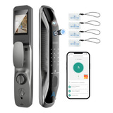 Fechadura Digital Eletronica Olho De Gato Biometrica Intelar Cor Preto