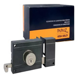 Fechadura Para Portão 100mm Sobrepor Preto Papaiz 2 Chaves