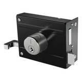 Fechadura Para Portão Sobrepor Preto Fosco 3f 2chaves