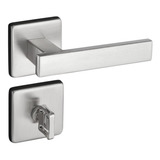 Fechadura Porta Banheiro Retro 55mm Inox Escovado Pado