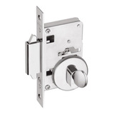 Fechadura Porta Correr Banheiro Wc Cromada Imab 2469 Redonda