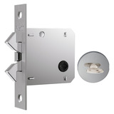 Fechadura Porta De Correr Banheiro Wc Stam 1006s Ros Redonda Cor Inox Escovado
