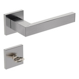 Fechadura Quadrada Inox Escovado 823 i60 Banheiro Wc Stam