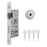 Fechadura Rolete Pivotante Tetra Chave Stam Roseta Inox