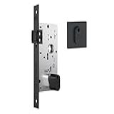 FECHADURA ROLETE PORTA PIVOTANTE 803 STAM C CILINDRO PRETA PRETO QUADRADA 40 MM