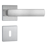 Fechadura Roseta Quadrada Inox Escovado 813 35 Interna Stam
