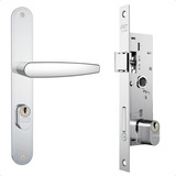 Fechadura Stam Estreita Espelho Inox 601 602 33 Serralheiro