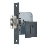 Fechadura Trava Rolete Porta Pivotante Pado Preta Preto Quad